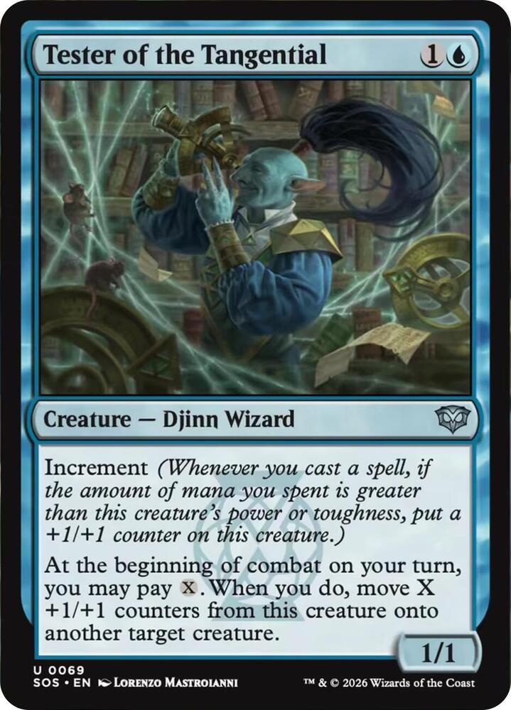 Magic: The Gathering Secrets of Strixhaven Tester of the Tangential 69 U Near Mint Foil (Spanish)