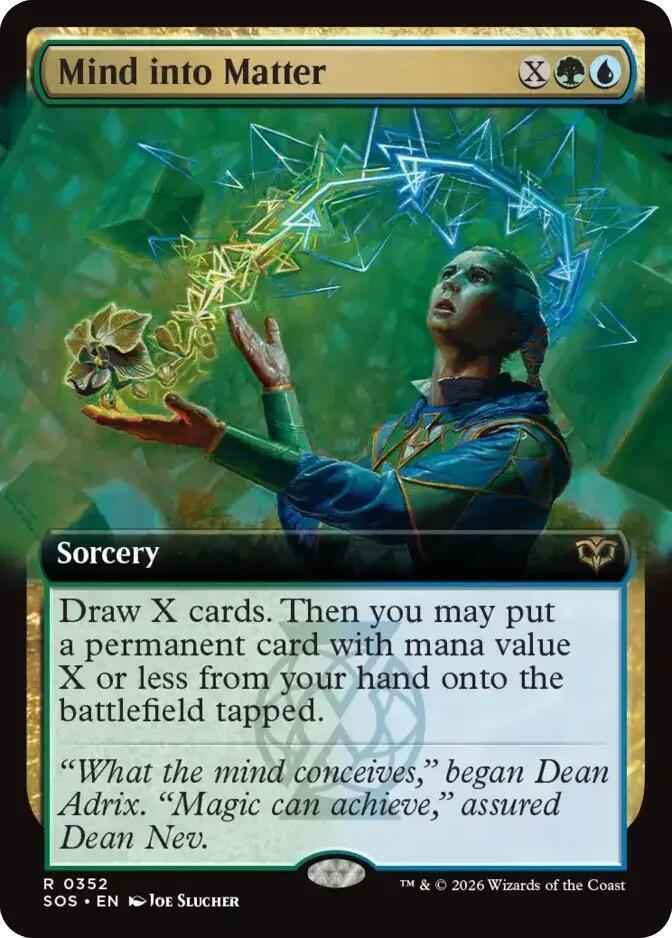 Magic: The Gathering Secrets of Strixhaven Mind into Matter (Extended Art) 352 R Near Mint Foil (Japanese)