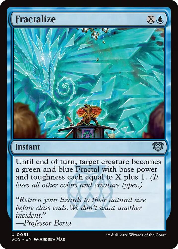 Magic: The Gathering Secrets of Strixhaven Fractalize 51 U Near Mint Foil (Spanish)