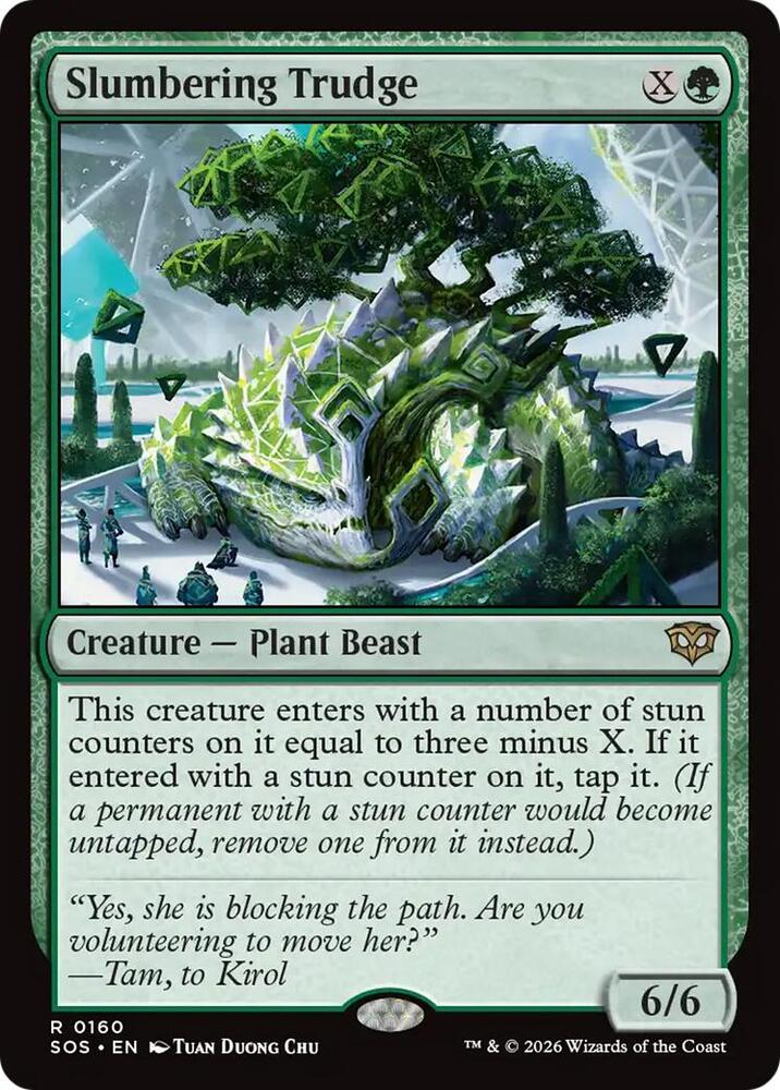 Magic: The Gathering Secrets of Strixhaven Slumbering Trudge 160 R Near Mint Foil (Spanish)