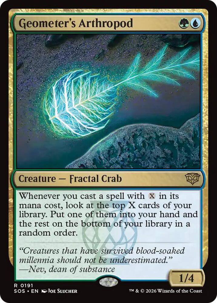 Magic: The Gathering Secrets of Strixhaven Geometer's Arthropod 191 R Near Mint (Italian)