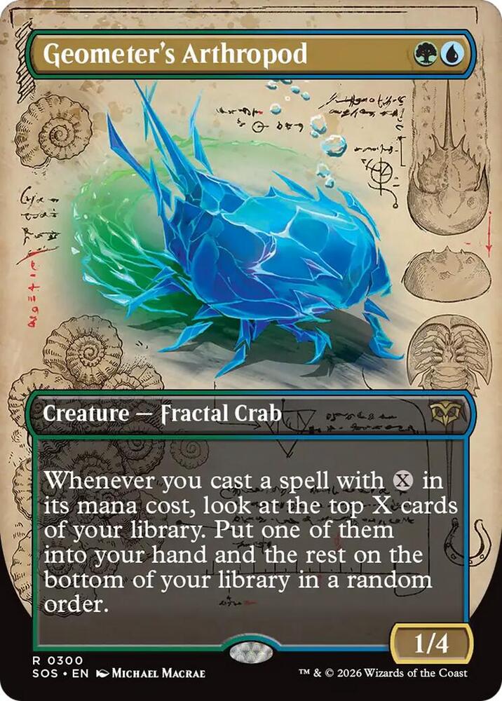 Magic: The Gathering Secrets of Strixhaven Geometer's Arthropod (Borderless) 300 R Near Mint (French)