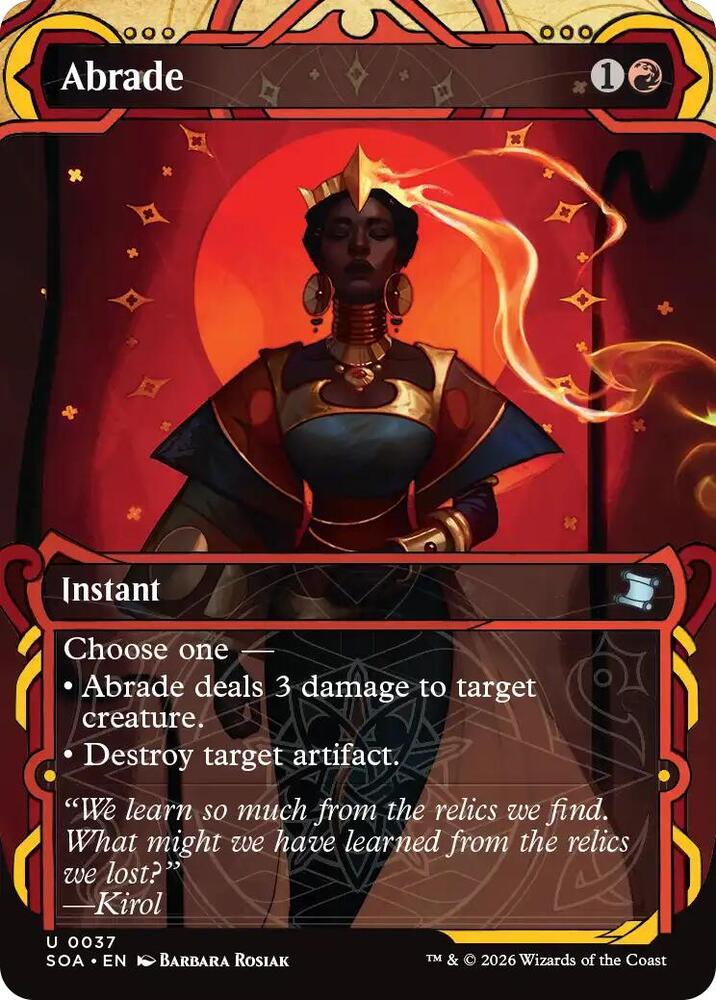 Magic: The Gathering Secrets of Strixhaven: Mystical Archive Abrade 37 U Near Mint (Japanese)