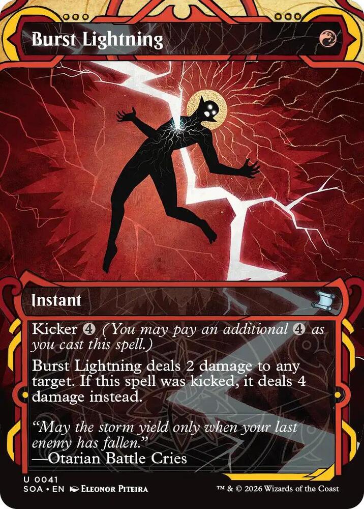 Magic: The Gathering Secrets of Strixhaven: Mystical Archive Burst Lightning 41 U Near Mint Foil (Japanese)