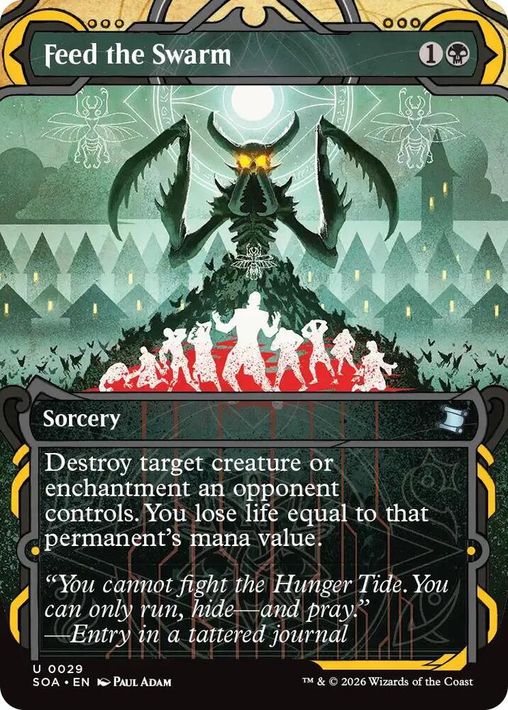 Magic: The Gathering Secrets of Strixhaven: Mystical Archive Feed the Swarm 29 U Near Mint (Spanish)