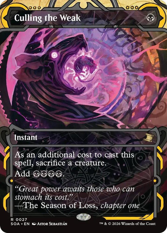 Magic: The Gathering Secrets of Strixhaven: Mystical Archive Culling the Weak 27 R Near Mint Foil (German)