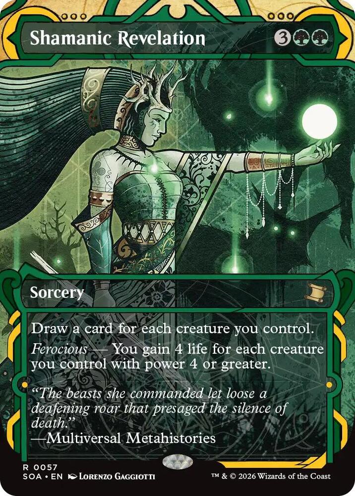 Magic: The Gathering Secrets of Strixhaven: Mystical Archive Shamanic Revelation 57 R Near Mint (Japanese)