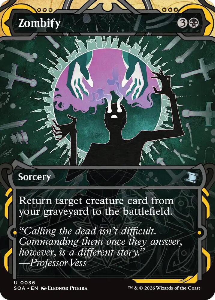 Magic: The Gathering Secrets of Strixhaven: Mystical Archive Zombify 36 U Near Mint Foil (German)