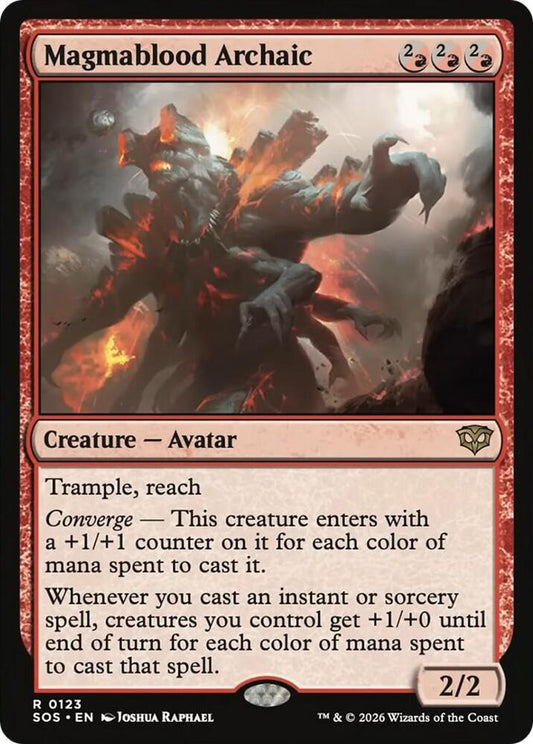 Magic: The Gathering Secrets of Strixhaven Magmablood Archaic 123 R Near Mint