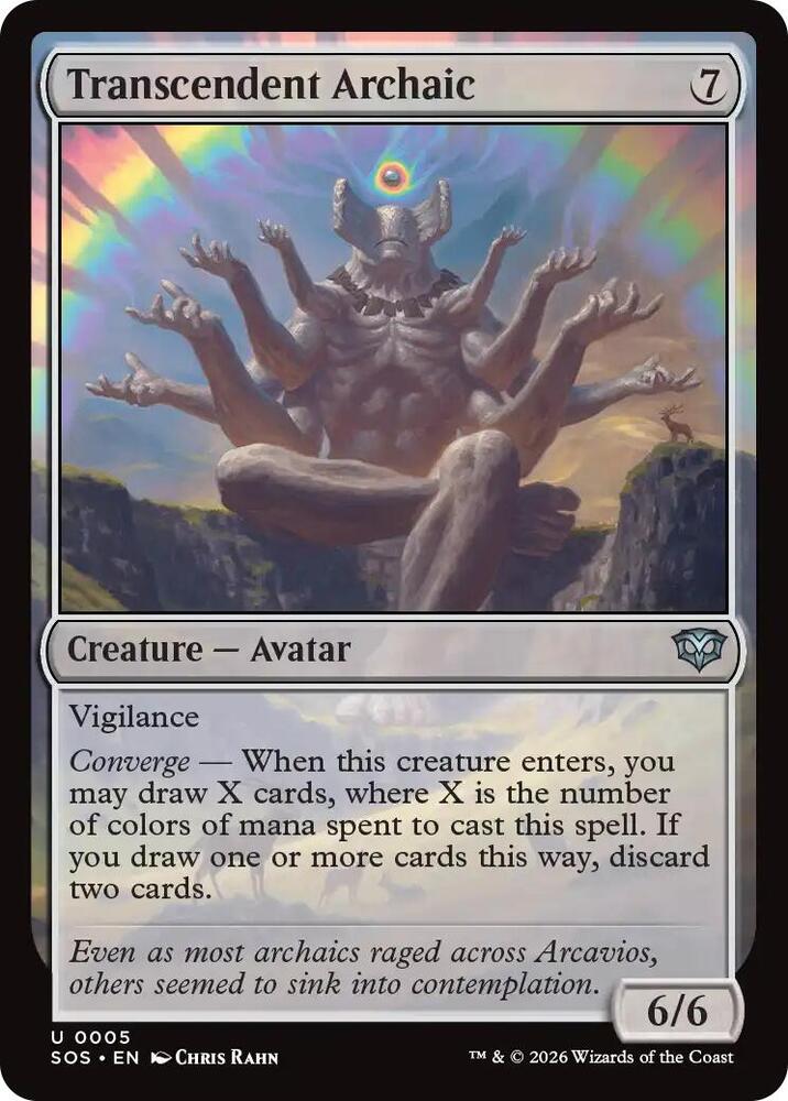 Magic: The Gathering Secrets of Strixhaven Transcendent Archaic 5 U Near Mint Foil
