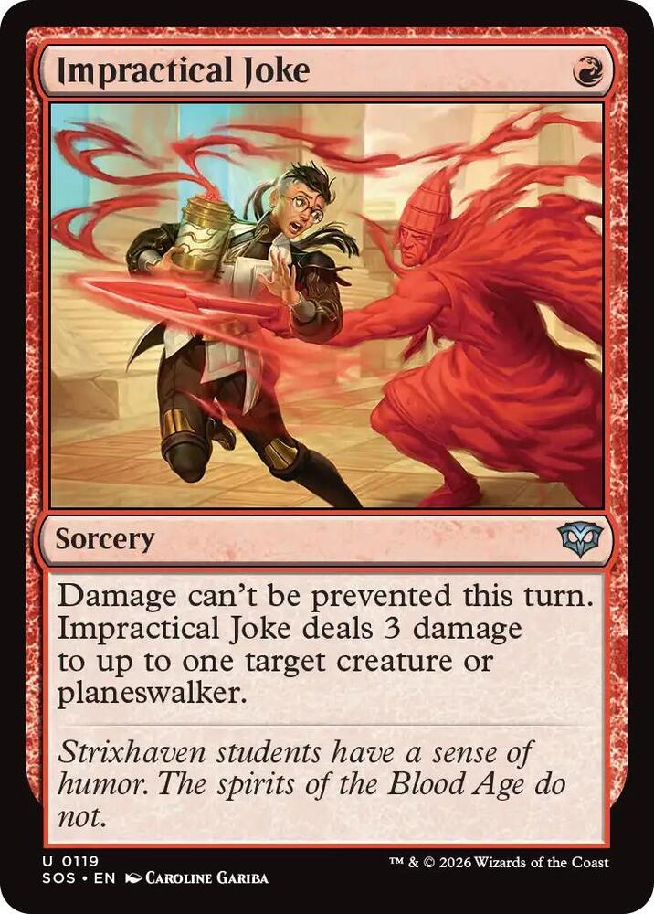 Magic: The Gathering Secrets of Strixhaven Impractical Joke 119 U Near Mint Foil (French)