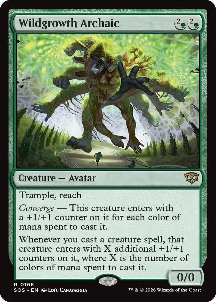 Magic: The Gathering Secrets of Strixhaven Wildgrowth Archaic 168 R Near Mint Foil (Spanish)