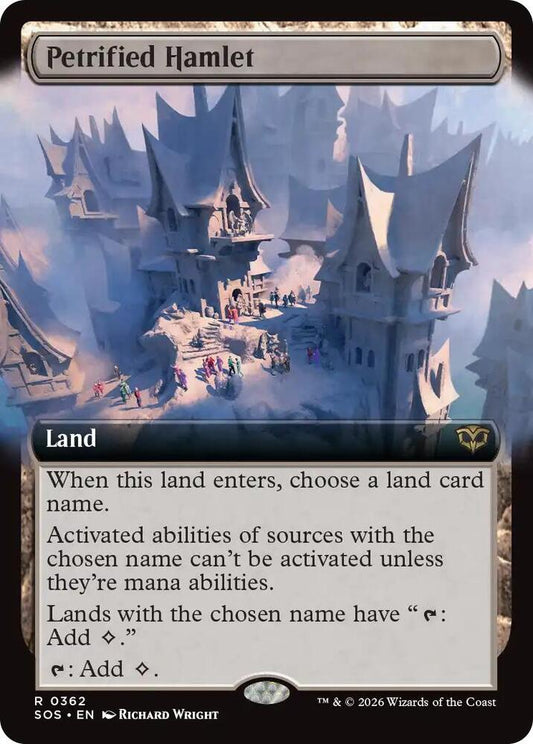 Magic: The Gathering Secrets of Strixhaven Petrified Hamlet (Extended Art) 362 R Near Mint (German)