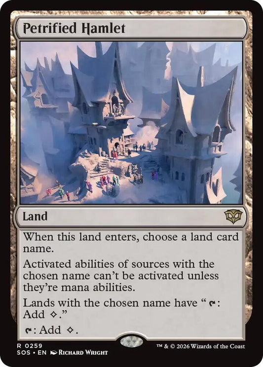 Magic: The Gathering Secrets of Strixhaven Petrified Hamlet 259 R Near Mint (Japanese)