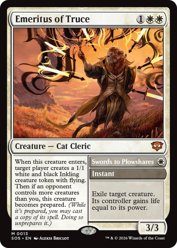Magic: The Gathering Secrets of Strixhaven Emeritus of Truce 13 M Near Mint Foil (French)