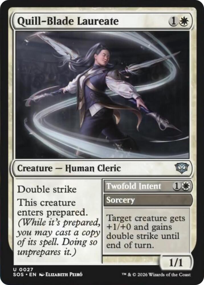 Magic: The Gathering Secrets of Strixhaven Quill-Blade Laureate 27 U Near Mint (Italian)
