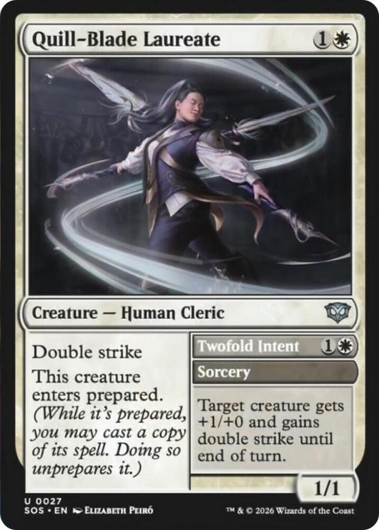 Magic: The Gathering Secrets of Strixhaven Quill-Blade Laureate 27 U Near Mint Foil (German)