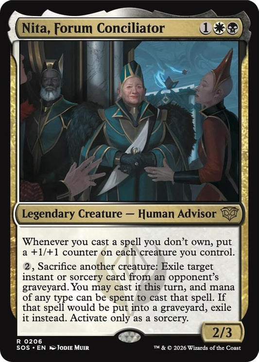 Magic: The Gathering Secrets of Strixhaven Nita, Forum Conciliator 206 R Near Mint Foil (German)
