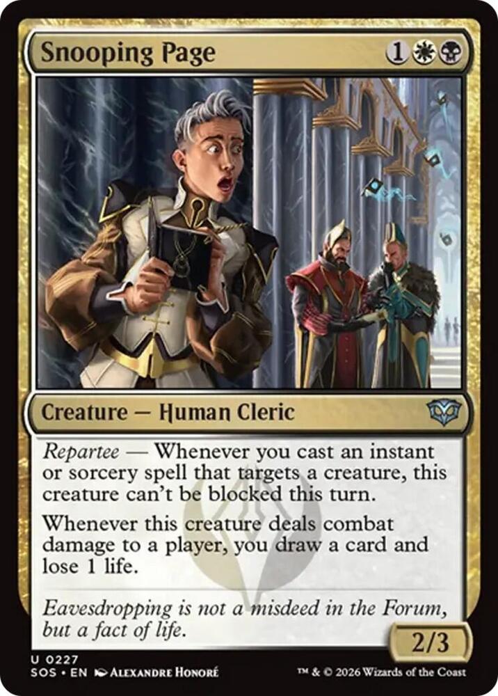 Magic: The Gathering Secrets of Strixhaven Snooping Page 227 U Near Mint (Japanese)