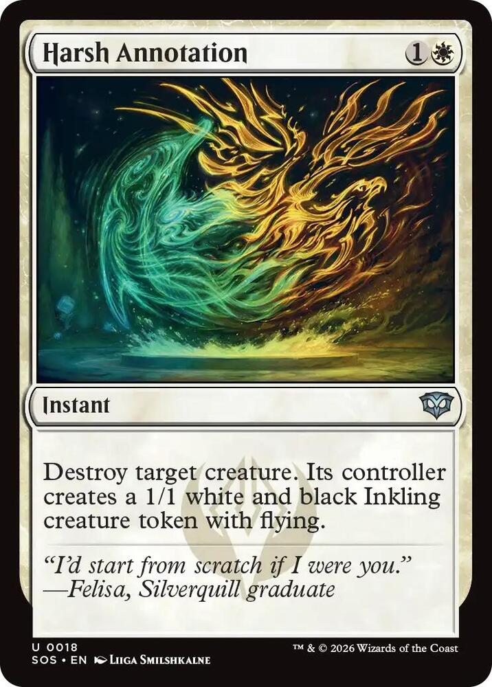 Magic: The Gathering Secrets of Strixhaven Harsh Annotation 18 U Near Mint (German)