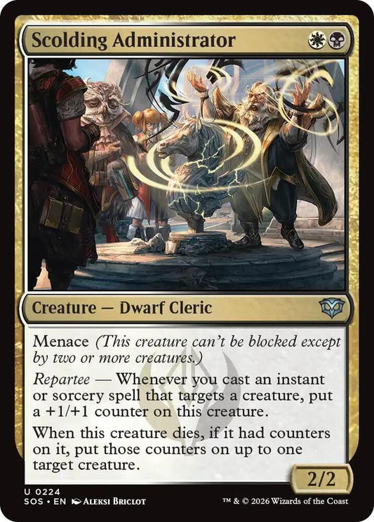 Magic: The Gathering Secrets of Strixhaven Scolding Administrator 224 U Near Mint (Italian)