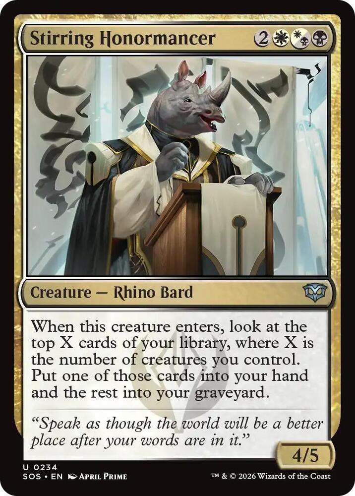 Magic: The Gathering Secrets of Strixhaven Stirring Honormancer 234 U Near Mint (Italian)