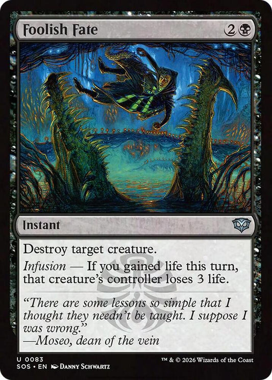 Magic: The Gathering Secrets of Strixhaven Foolish Fate 83 U Near Mint (Spanish)