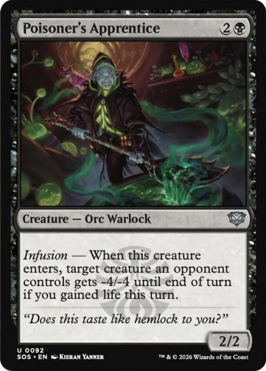 Magic: The Gathering Secrets of Strixhaven Poisoner's Apprentice 92 U Near Mint (Italian)