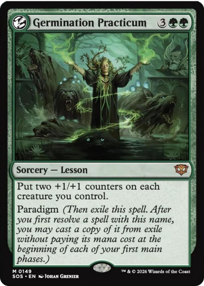 Magic: The Gathering Secrets of Strixhaven Germination Practicum 149 M Near Mint (Italian)