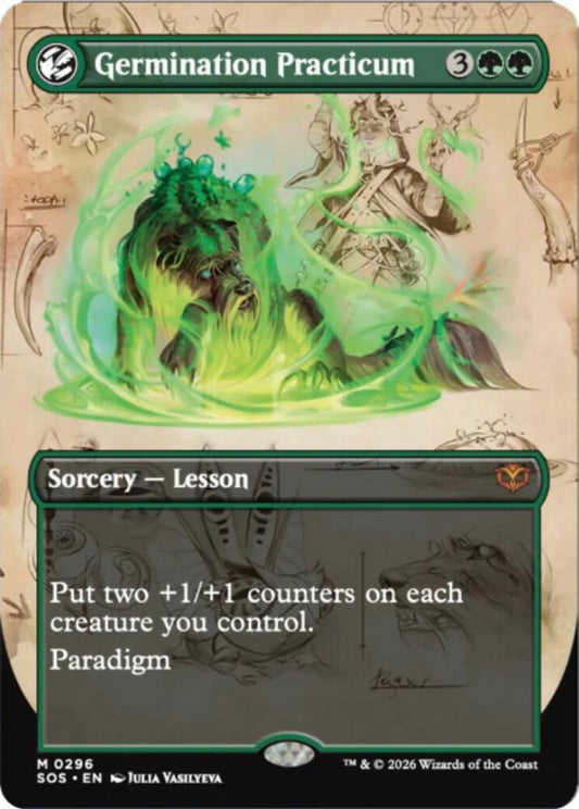Magic: The Gathering Secrets of Strixhaven Germination Practicum (Borderless) 296 M Near Mint Foil