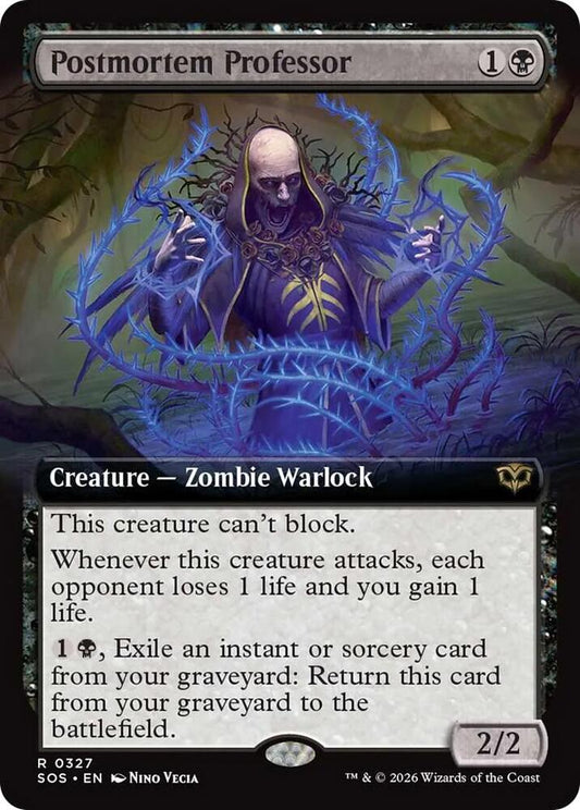 Magic: The Gathering Secrets of Strixhaven Postmortem Professor (Extended Art) 327 R Near Mint (French)