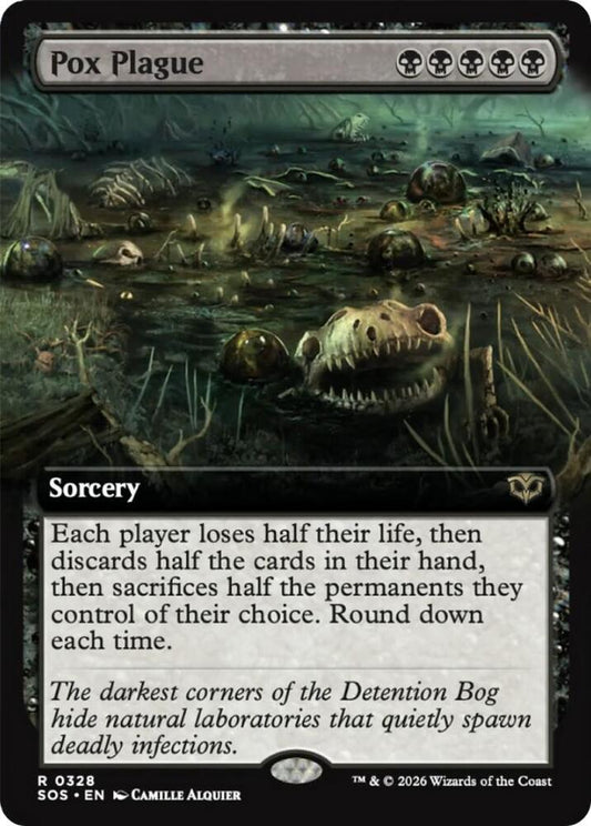Magic: The Gathering Secrets of Strixhaven Pox Plague (Extended Art) 328 R Near Mint (Japanese)