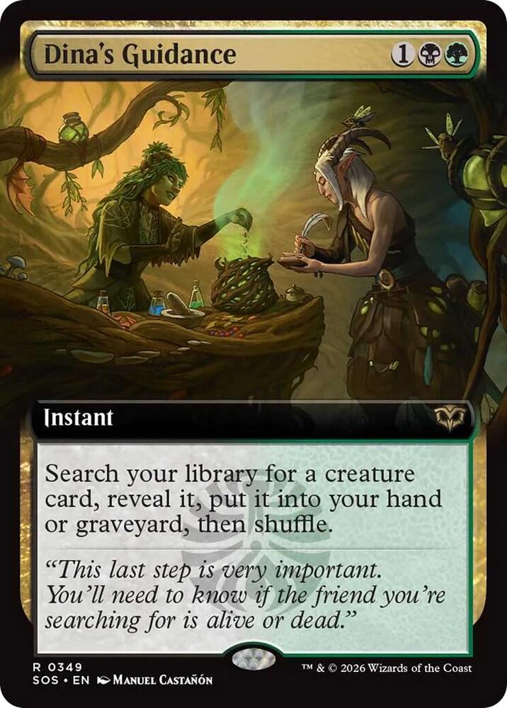 Magic: The Gathering Secrets of Strixhaven Dina's Guidance (Extended Art) 349 R Near Mint (Japanese)