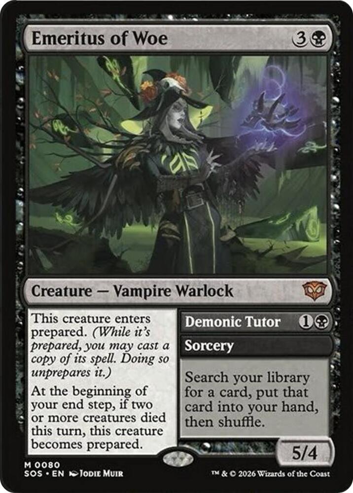 Magic: The Gathering Secrets of Strixhaven Emeritus of Woe 80 M Near Mint (French)