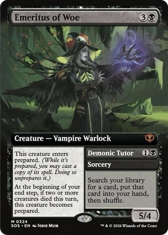 Magic: The Gathering Secrets of Strixhaven Emeritus of Woe (Extended Art) 324 M Near Mint (Japanese)