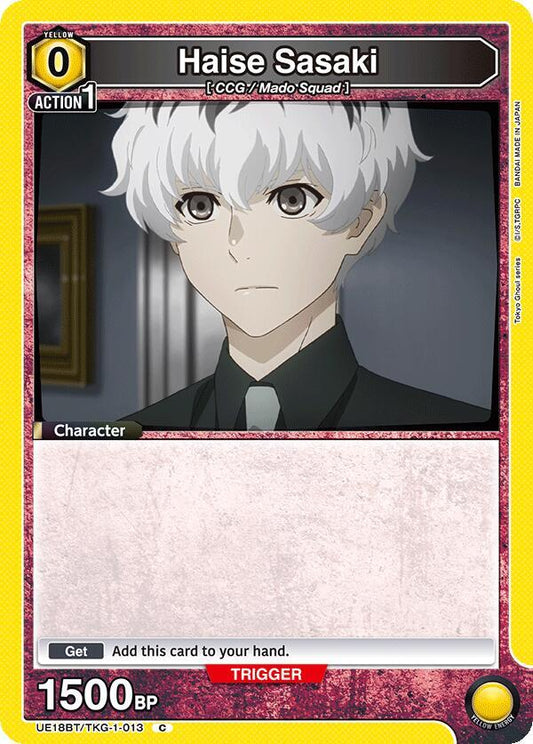 Union Arena UE18BT: Tokyo Ghoul Haise Sasaki (013) UE18BT/TKG-1-013 Common Near Mint