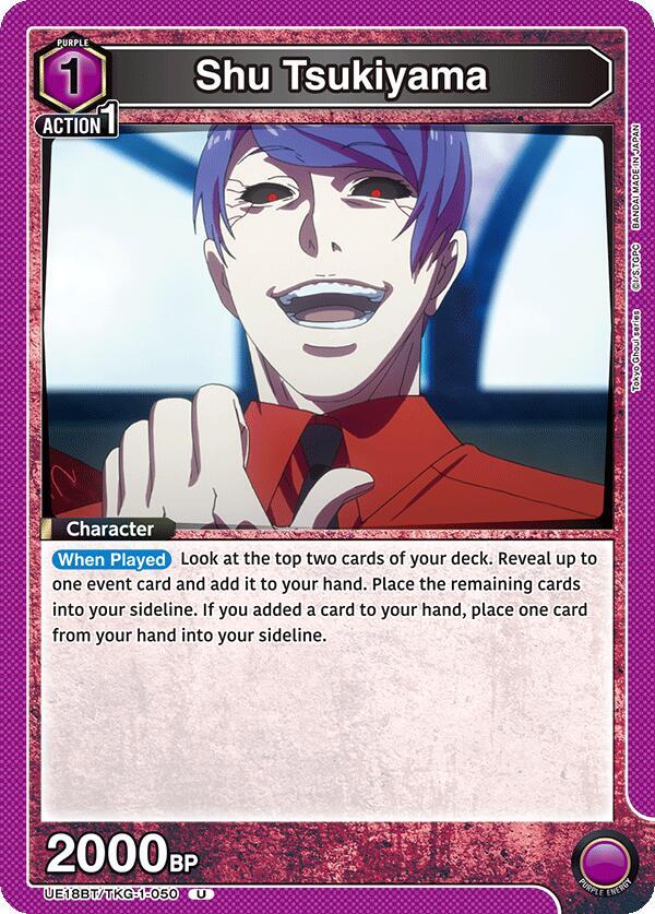 Union Arena UE18BT: Tokyo Ghoul Shu Tsukiyama (050) UE18BT/TKG-1-050 Uncommon Near Mint