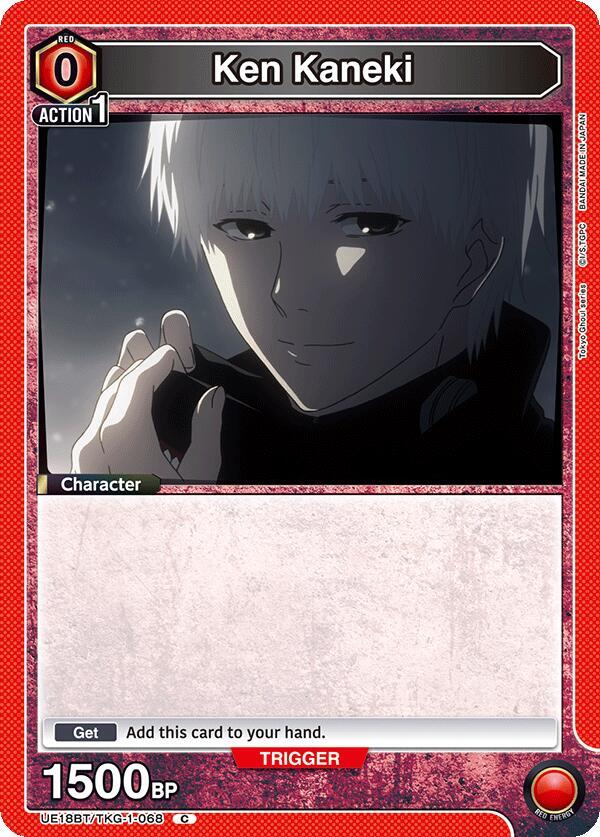 Union Arena UE18BT: Tokyo Ghoul Ken Kaneki (068) UE18BT/TKG-1-068 Common Near Mint