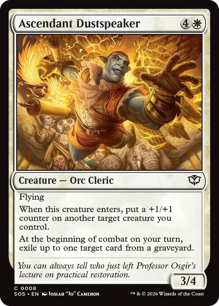 Magic: The Gathering Secrets of Strixhaven Ascendant Dustspeaker 8 C Near Mint Foil (French)