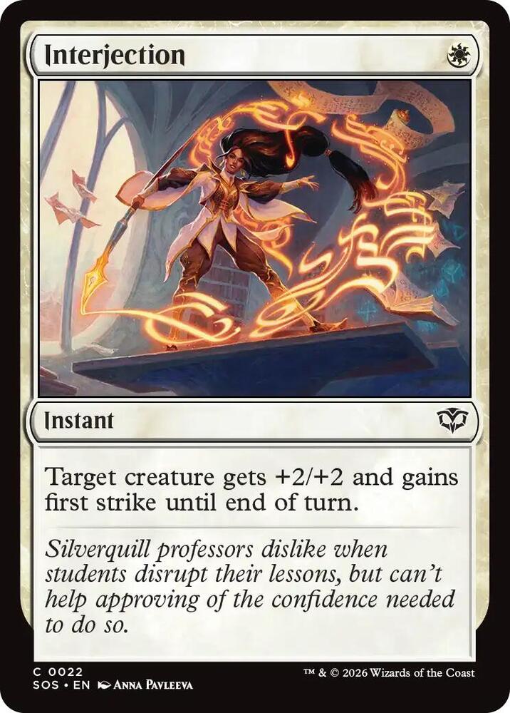 Magic: The Gathering Secrets of Strixhaven Interjection 22 C Near Mint (German)