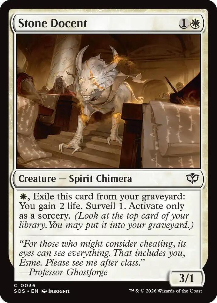 Magic: The Gathering Secrets of Strixhaven Stone Docent 36 C Near Mint