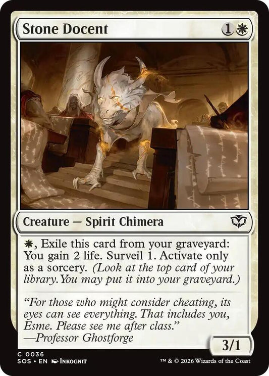 Magic: The Gathering Secrets of Strixhaven Stone Docent 36 C Near Mint