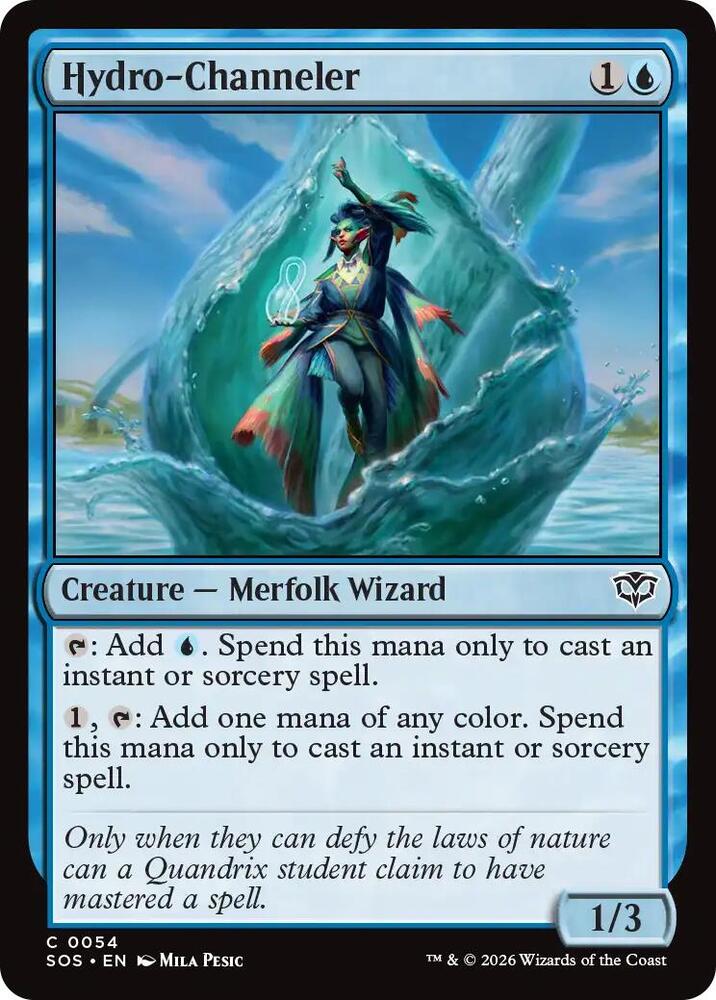 Magic: The Gathering Secrets of Strixhaven Hydro-Channeler 54 C Near Mint Foil (Japanese)
