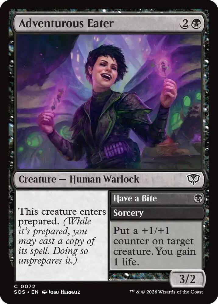 Magic: The Gathering Secrets of Strixhaven Adventurous Eater 72 C Near Mint Foil (Spanish)
