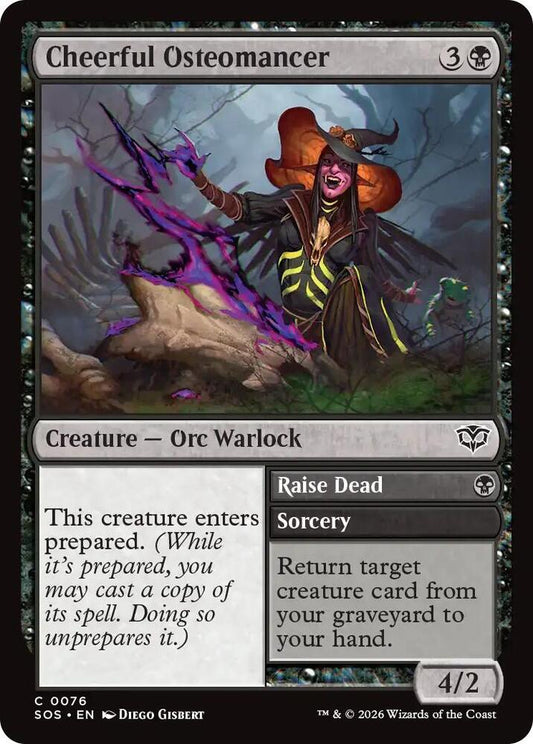 Magic: The Gathering Secrets of Strixhaven Cheerful Osteomancer 76 C Near Mint