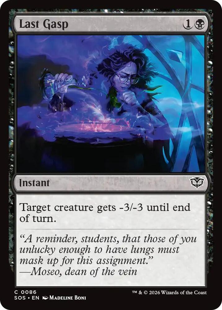 Magic: The Gathering Secrets of Strixhaven Last Gasp 86 C Near Mint (Spanish)