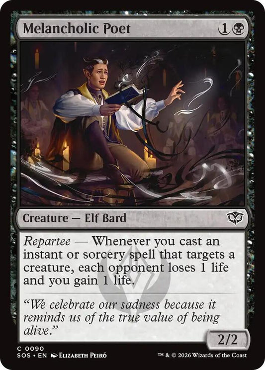 Magic: The Gathering Secrets of Strixhaven Melancholic Poet 90 C Near Mint Foil (French)