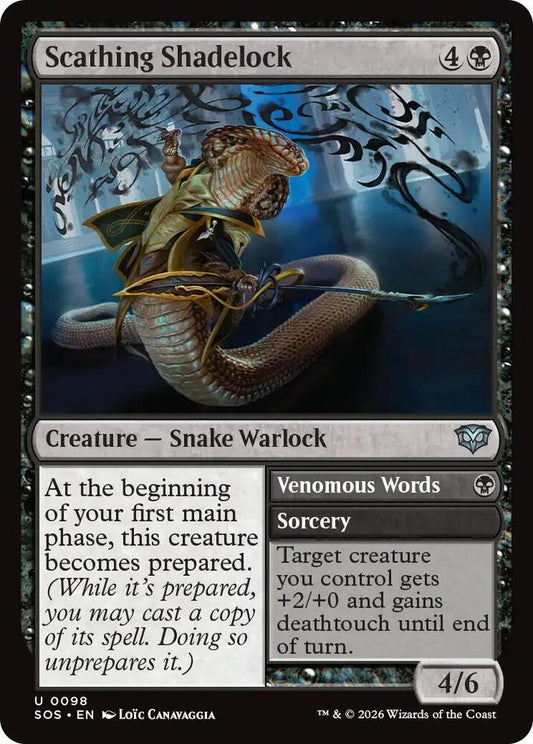 Magic: The Gathering Secrets of Strixhaven Scathing Shadelock 98 U Near Mint Foil (Japanese)