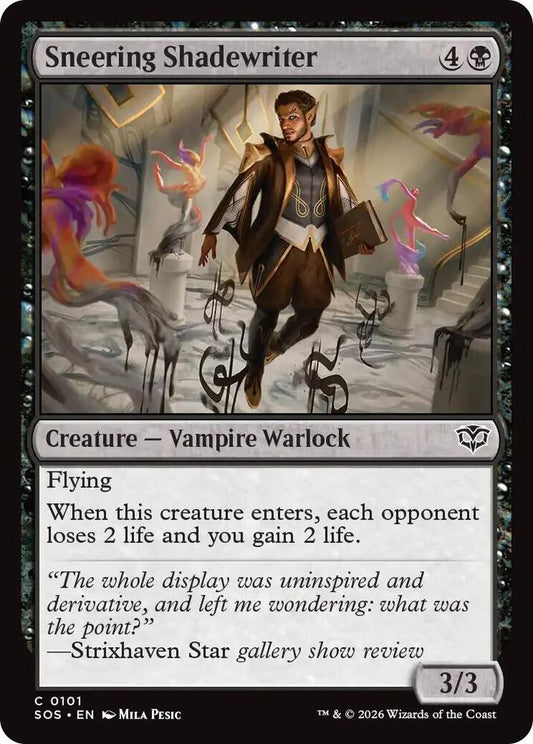 Magic: The Gathering Secrets of Strixhaven Sneering Shadewriter 101 C Near Mint (German)
