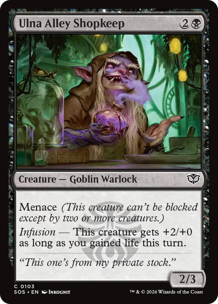 Magic: The Gathering Secrets of Strixhaven Ulna Alley Shopkeep 103 C Near Mint Foil (Italian)